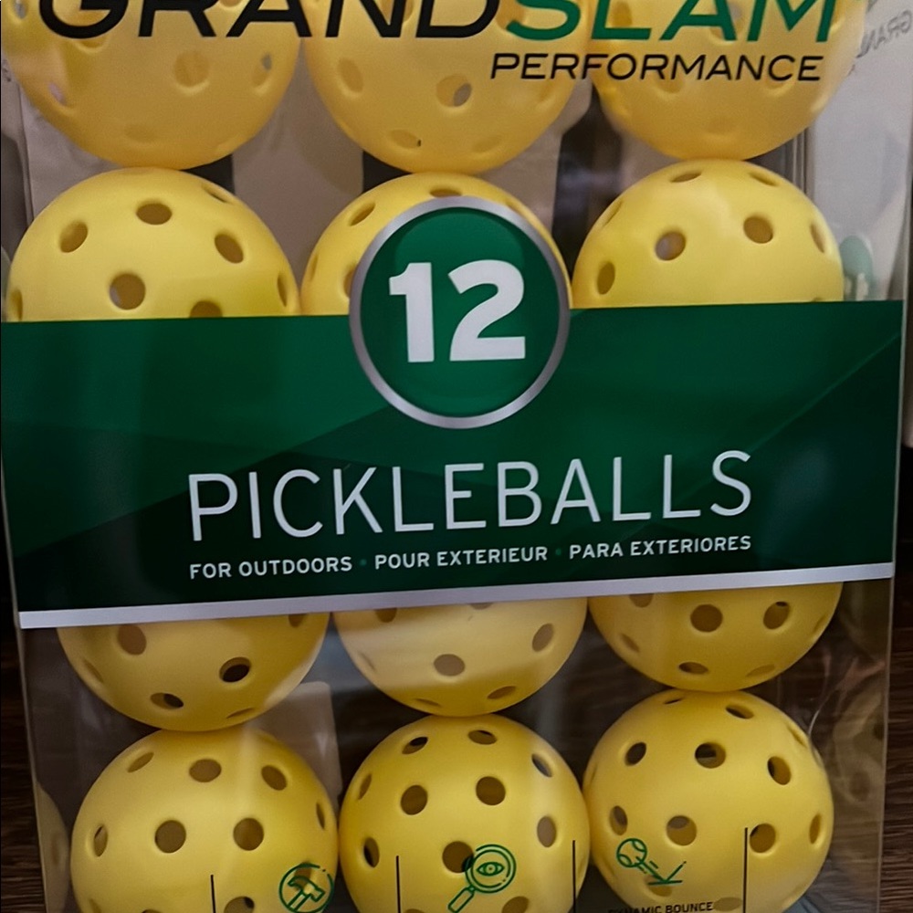 Grand Slam Yellow Pickleballs - Set of 12